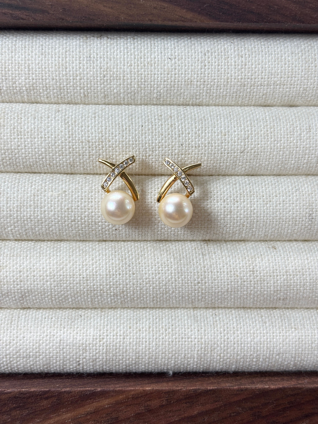 [Oriana] Gold Akoya Pearl Earring