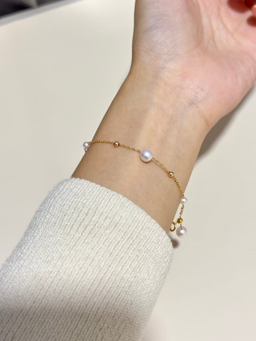 [Eumelia] Rhythmic layering Freshwater Pearl Bracelet