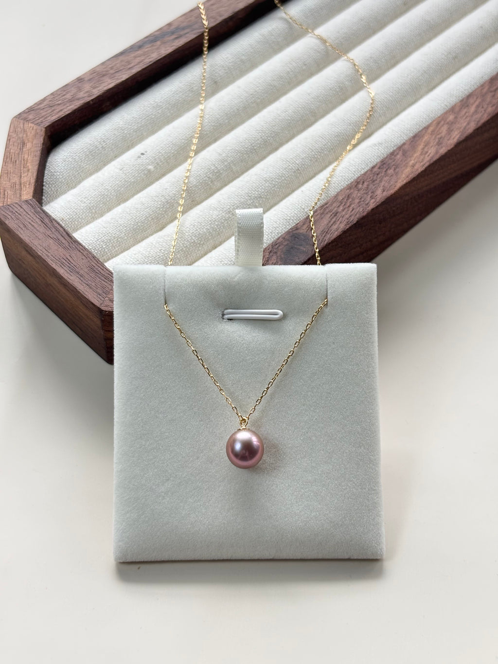 8.8mm Freshwater Edison Purple Pearl Necklace