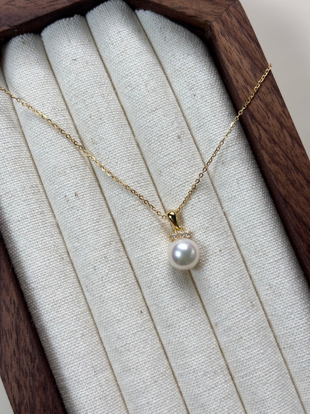 8.5mm Saltwater Akoya Single Pearl Necklace