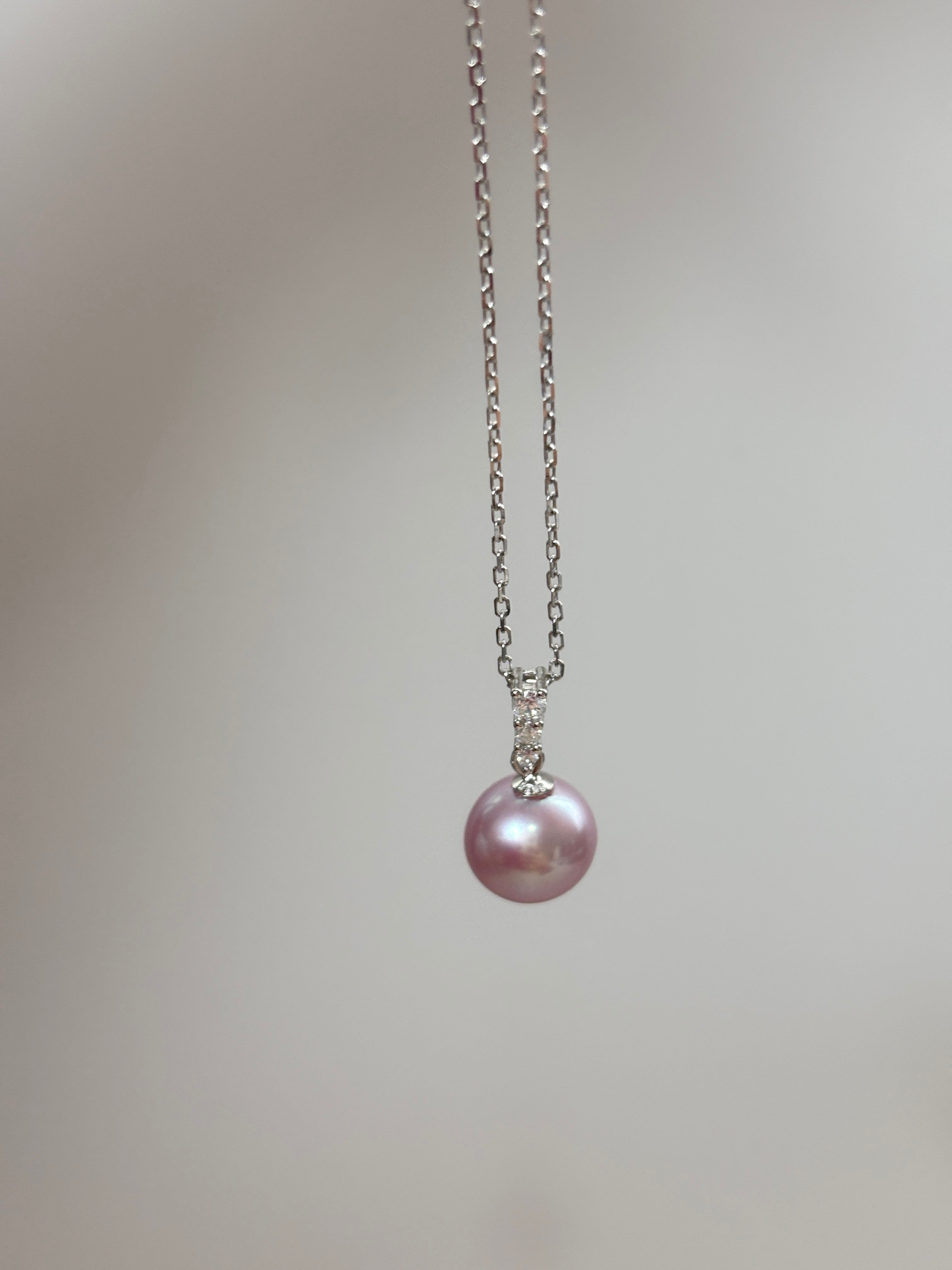 [Giselle] Lilac freshwater pearl necklace
