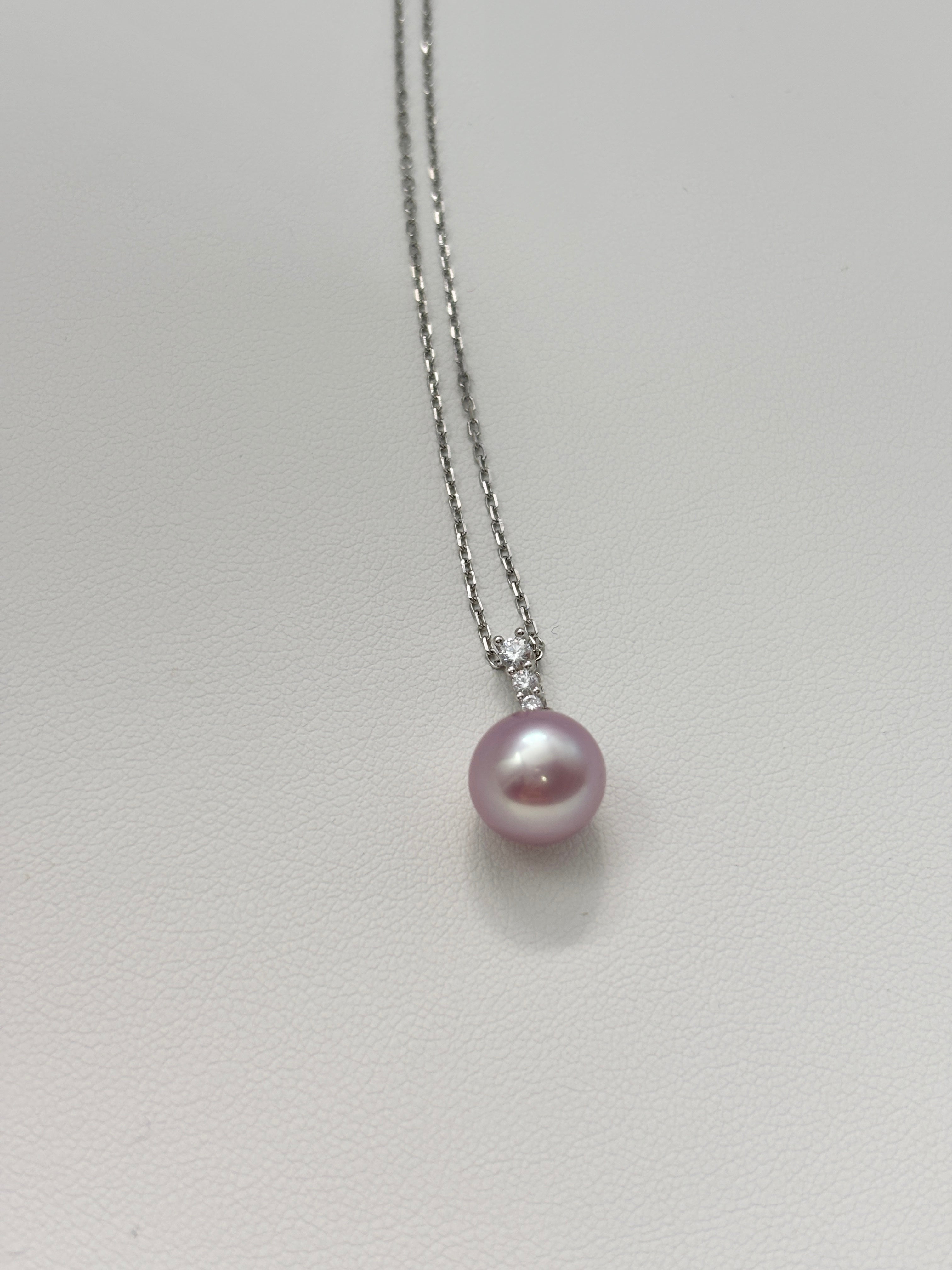 [Giselle] Lilac freshwater pearl necklace