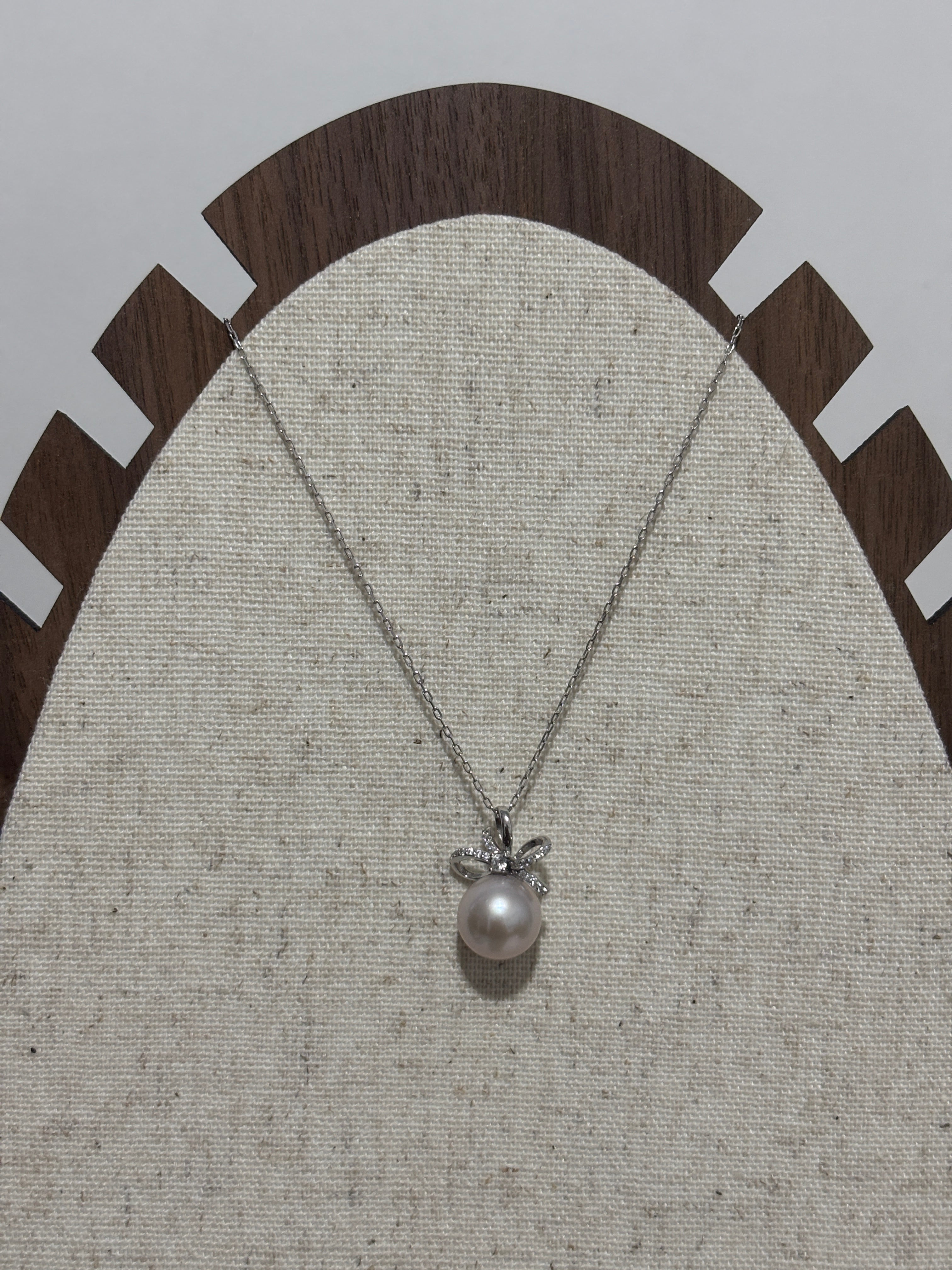 [Charlotte] Pastel Purple Bow Tie Necklace