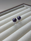 [Victoria] 8.5-9mm Plum Edison Pearl Earring