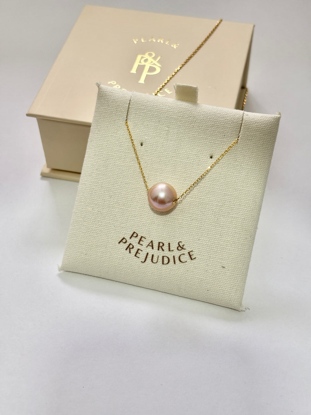 [Rosé] Dusty Rose Freshwater Single Pearl Necklace