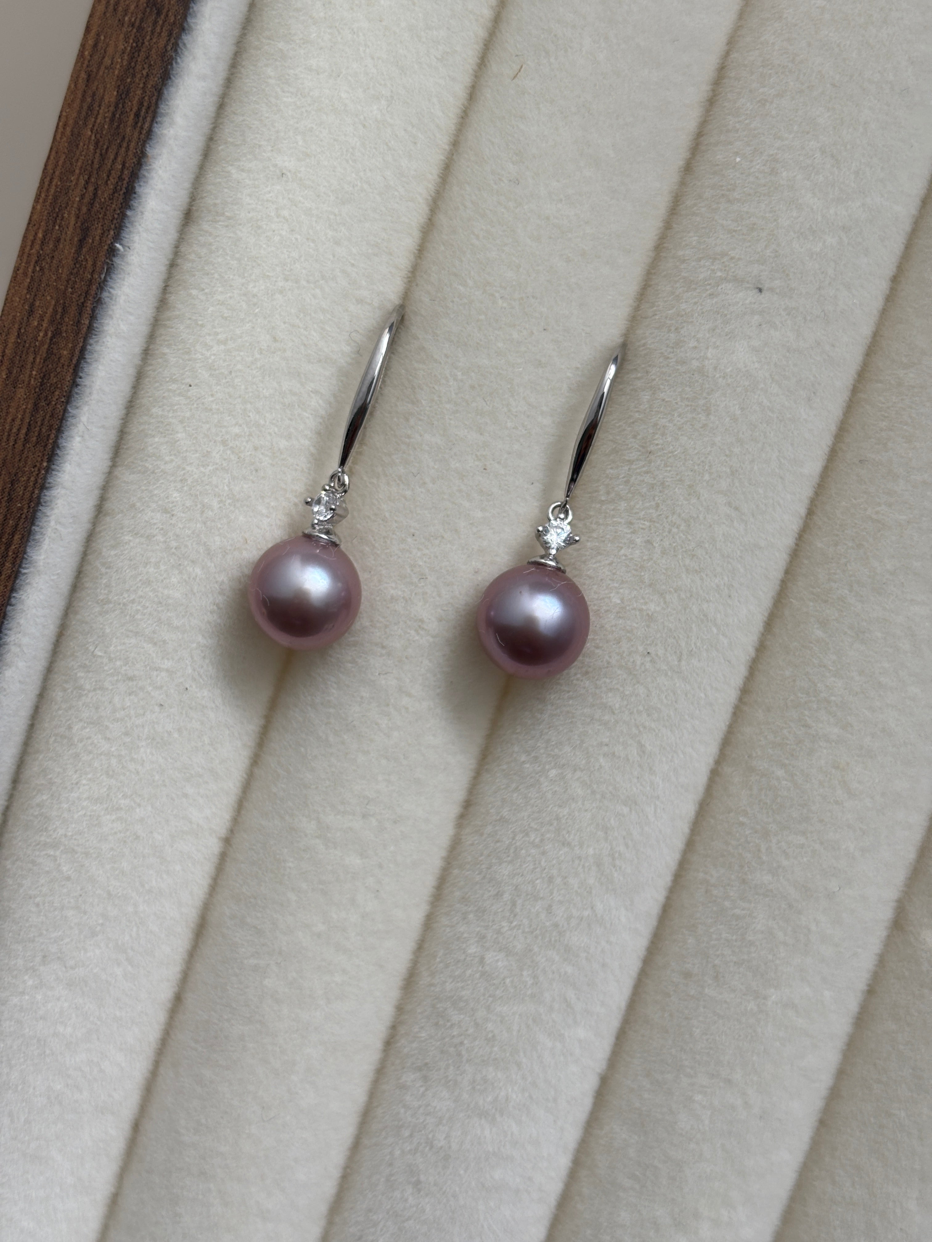 [Selena] Lilac Freshwater Pearl Drop Earring