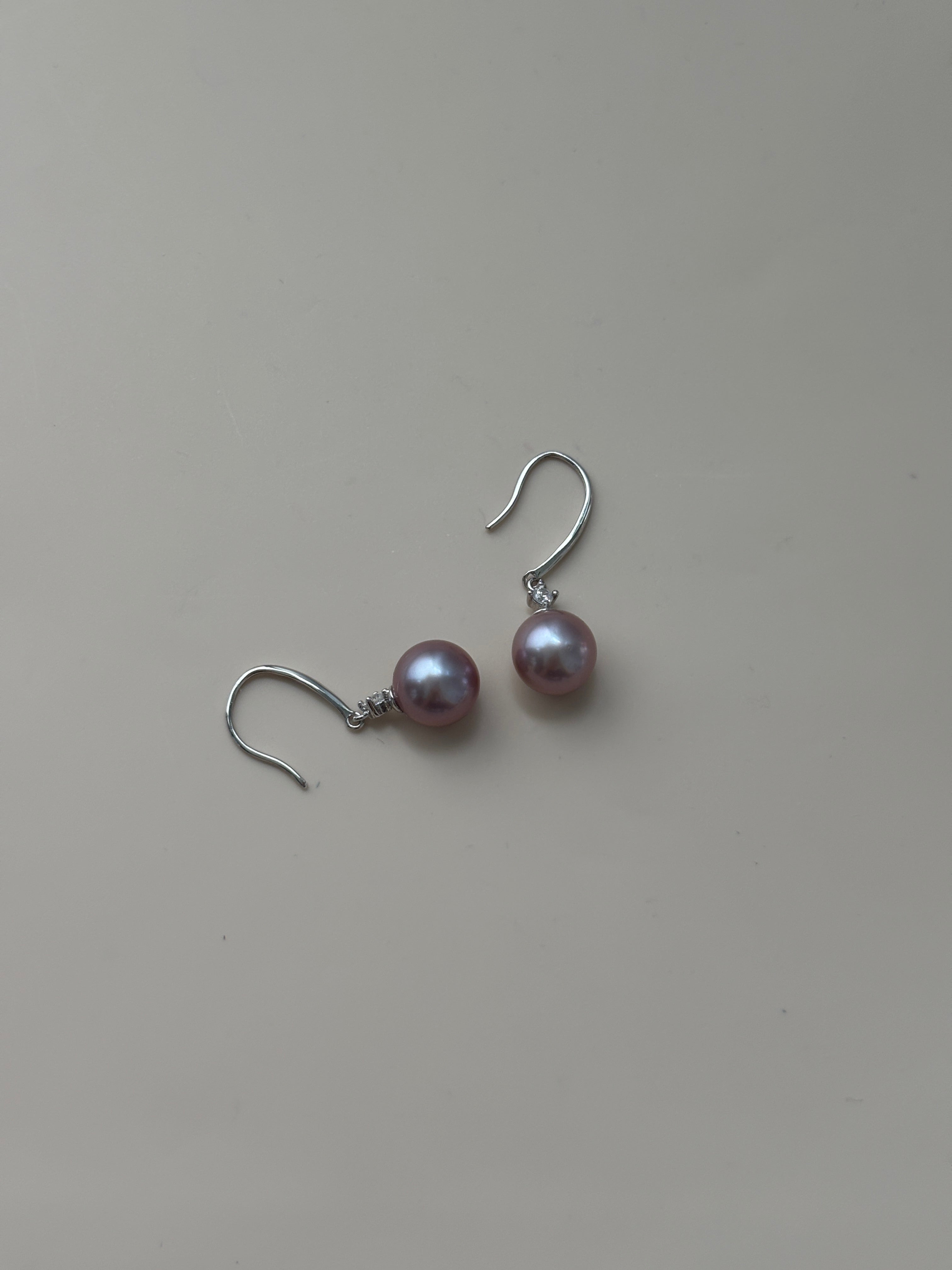 [Selena] Lilac Freshwater Pearl Drop Earring