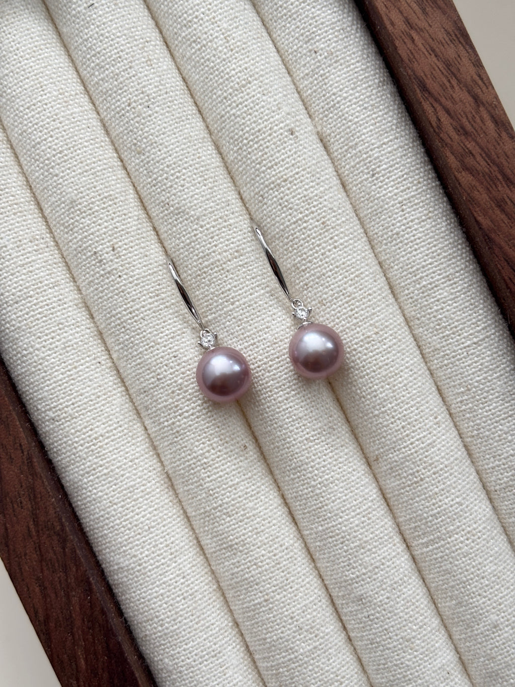 [Selena] Lilac Freshwater Pearl Drop Earring
