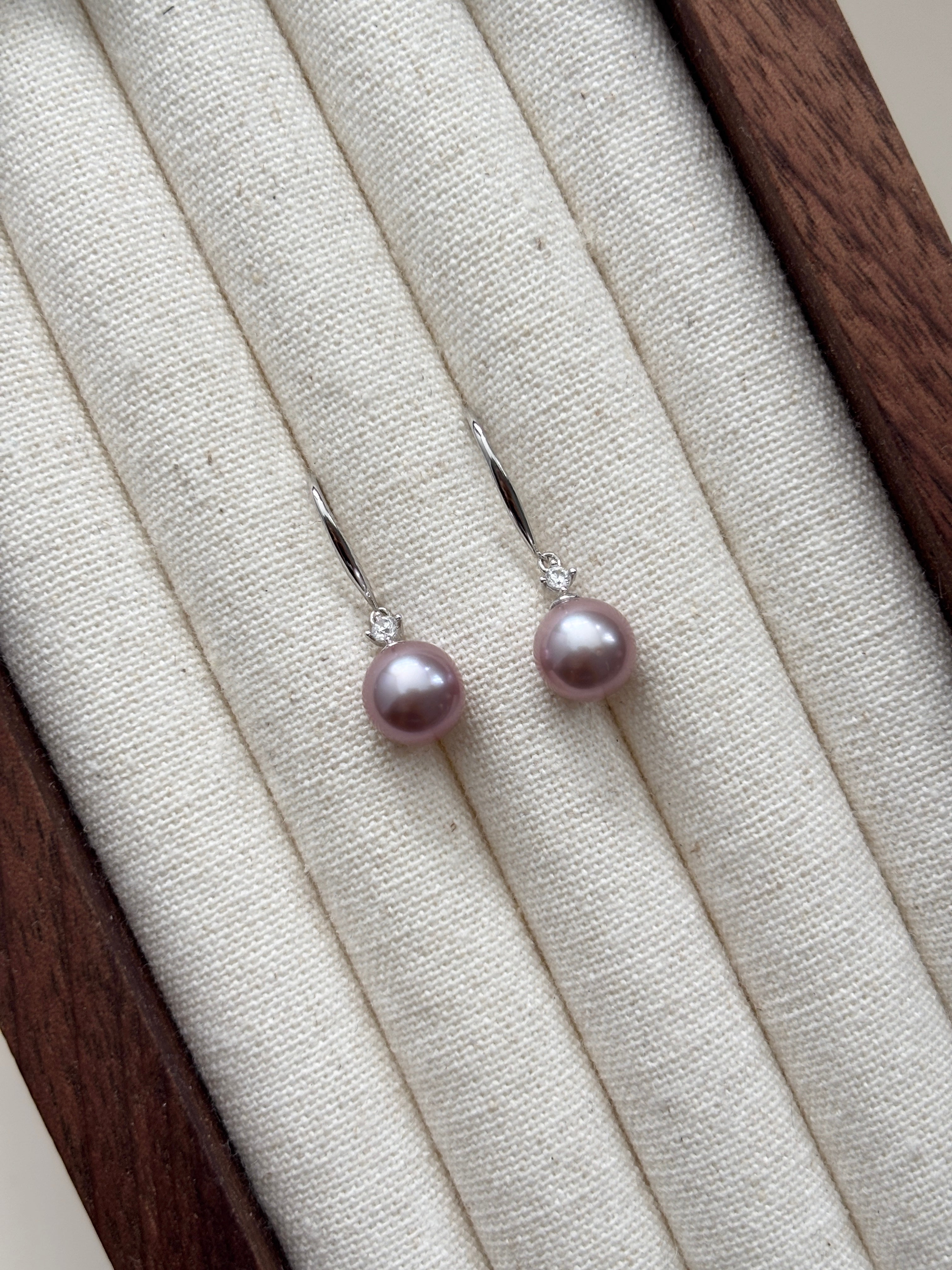 [Selena] Lilac Freshwater Pearl Drop Earring