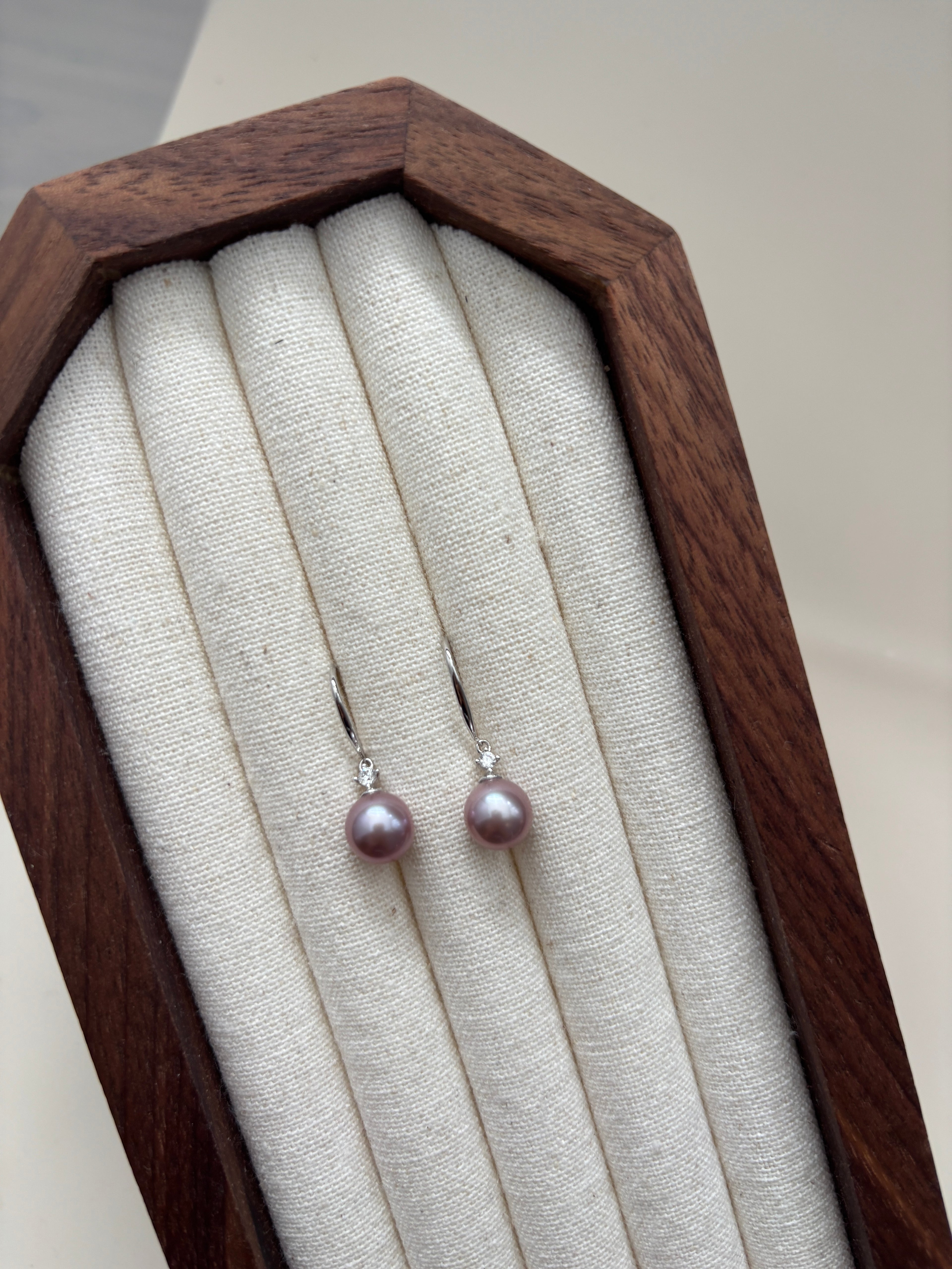 [Selena] Lilac Freshwater Pearl Drop Earring