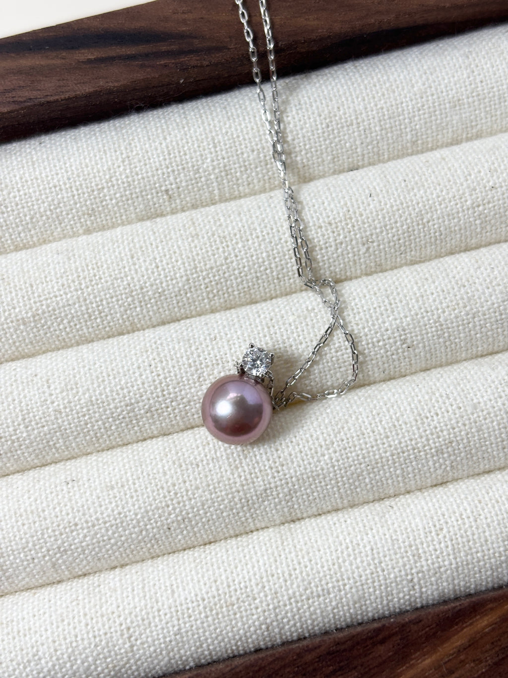 Metallic Violet Edison Pearl Necklace