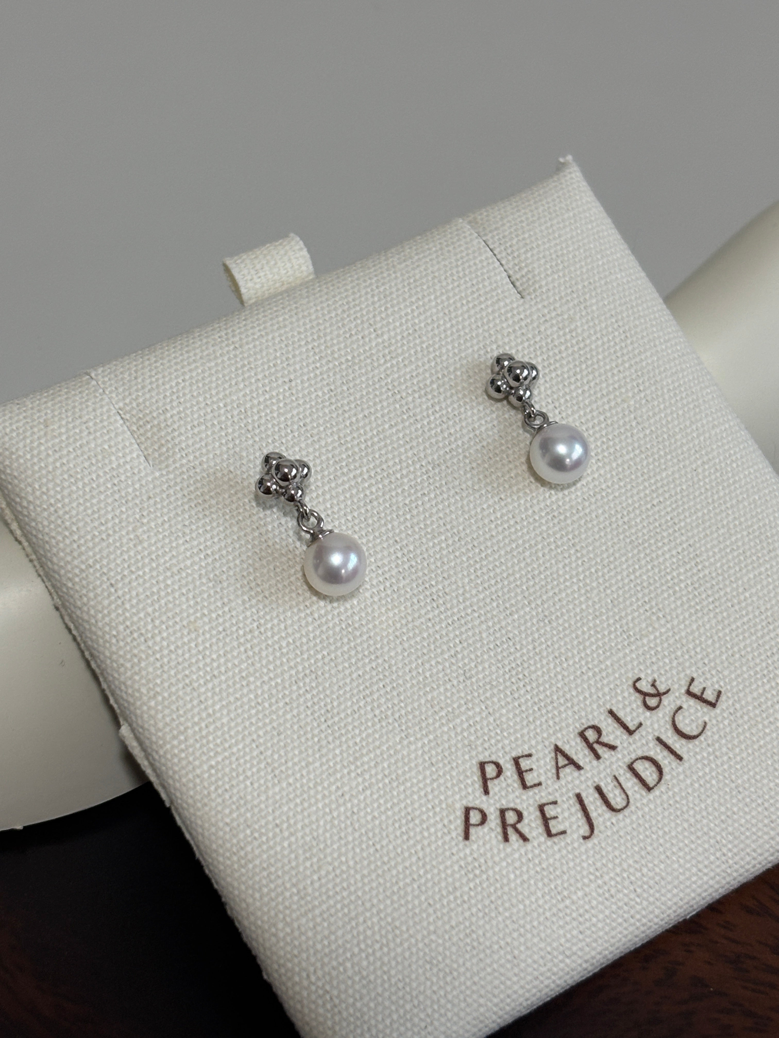 [Lucky] Clover Pearl Earring